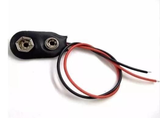 Clip Conector para Bateria 9V com Fio