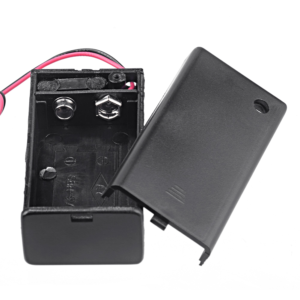 Suporte para Bateria 9V case com capa e chave - Imagem 2