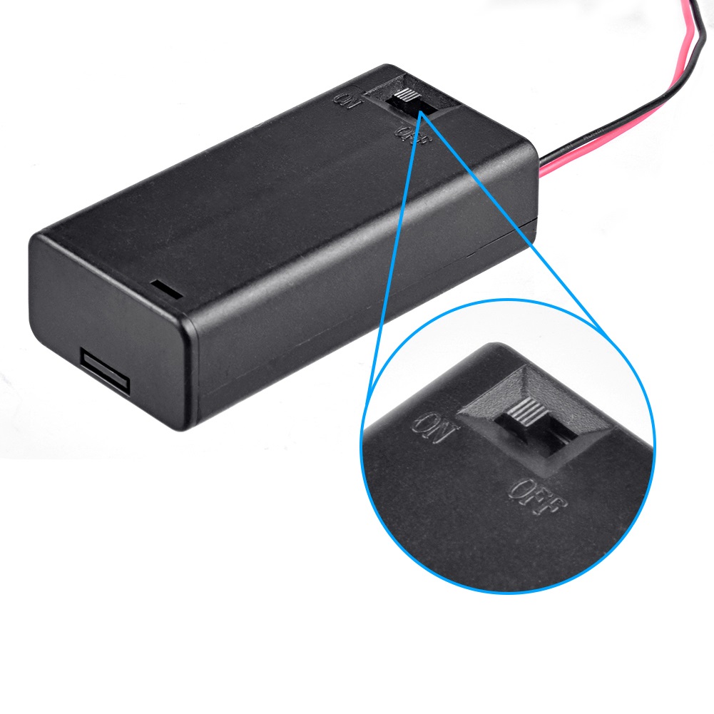 Suporte para Bateria 9V case com capa e chave - Imagem 3
