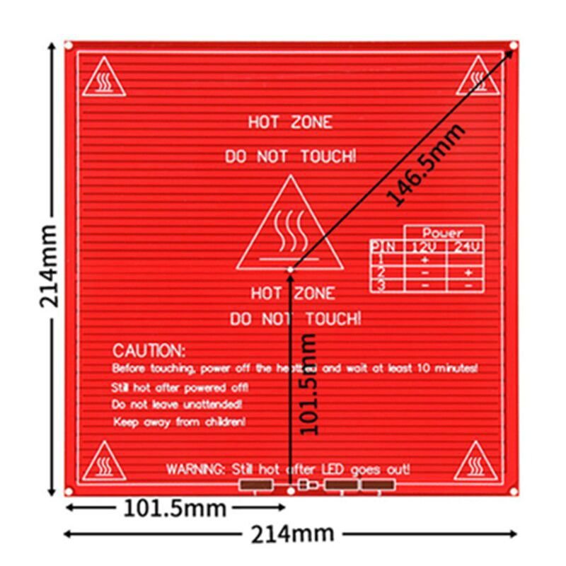 Mesa Aquecida Heatbed Mk2b 12/24V - Imagem 2