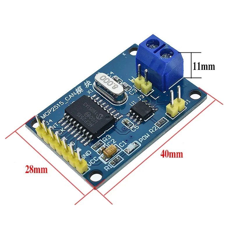 Módulo CAN Bus MCP2515 + TJA1050 para Arduino - Imagem 3